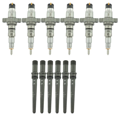 04-07 Cummins 5.9 Industrial Injection Reman Stock Injector Pack w Connecting Tubes