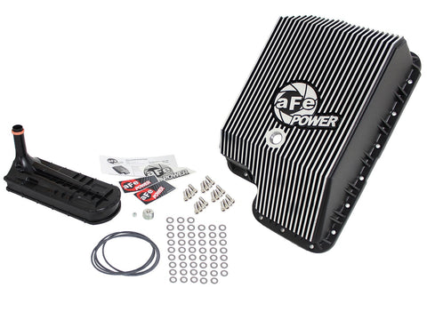 94-10 Powerstroke aFe Deep Transmission Pan Kit, Machined Fins